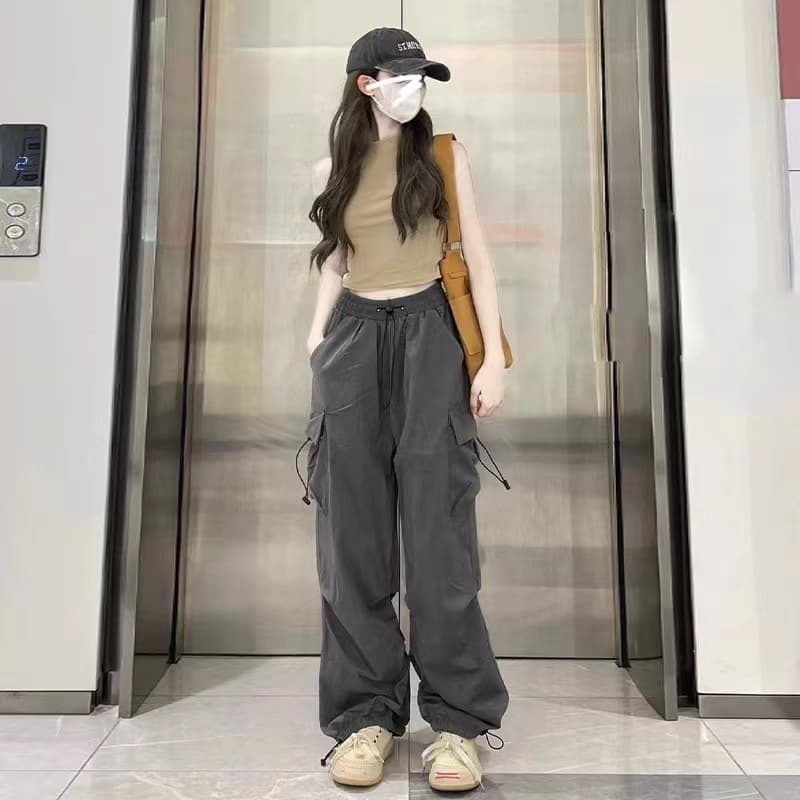 ワークパンツ ワークパンツ ゆったり機能的ポケットパンツ