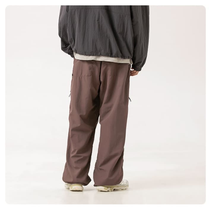 ワークパンツ ゆったりフィット ミリタリー風カーゴパンツ