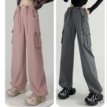 ワークパンツ ゆったりシルエット 機能的カーゴパンツ