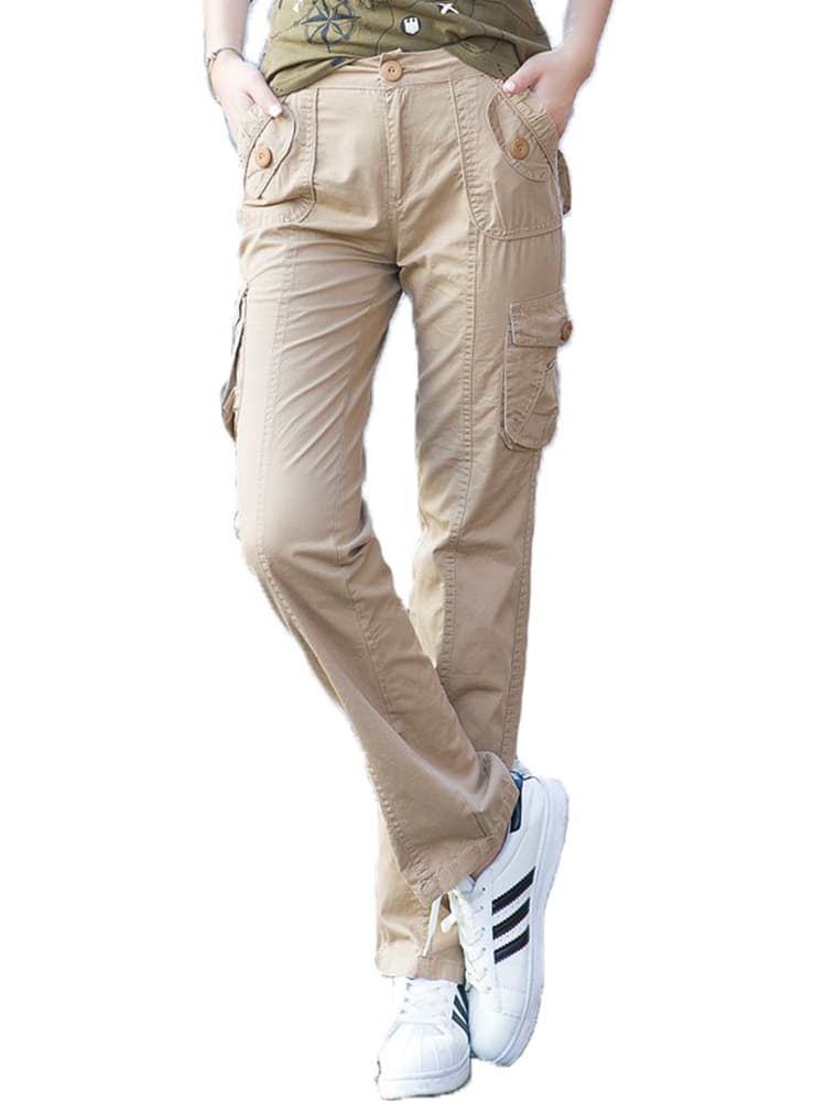 ワークパンツ ワークパンツ 多機能ポケット付き ストレートパンツ