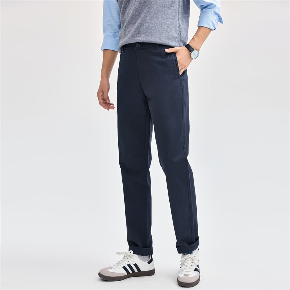 シンプルストレートワークパンツ