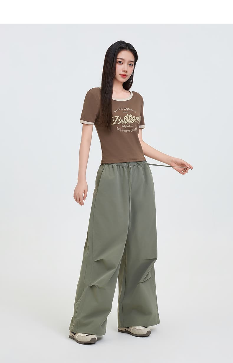 ワークパンツ ワークパンツ 楽ちん穿きゆったりワイドパンツ
