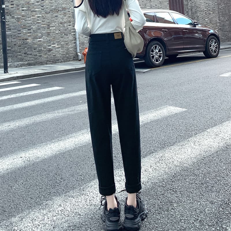 ワークパンツ ゆったりストレートデニムパンツ