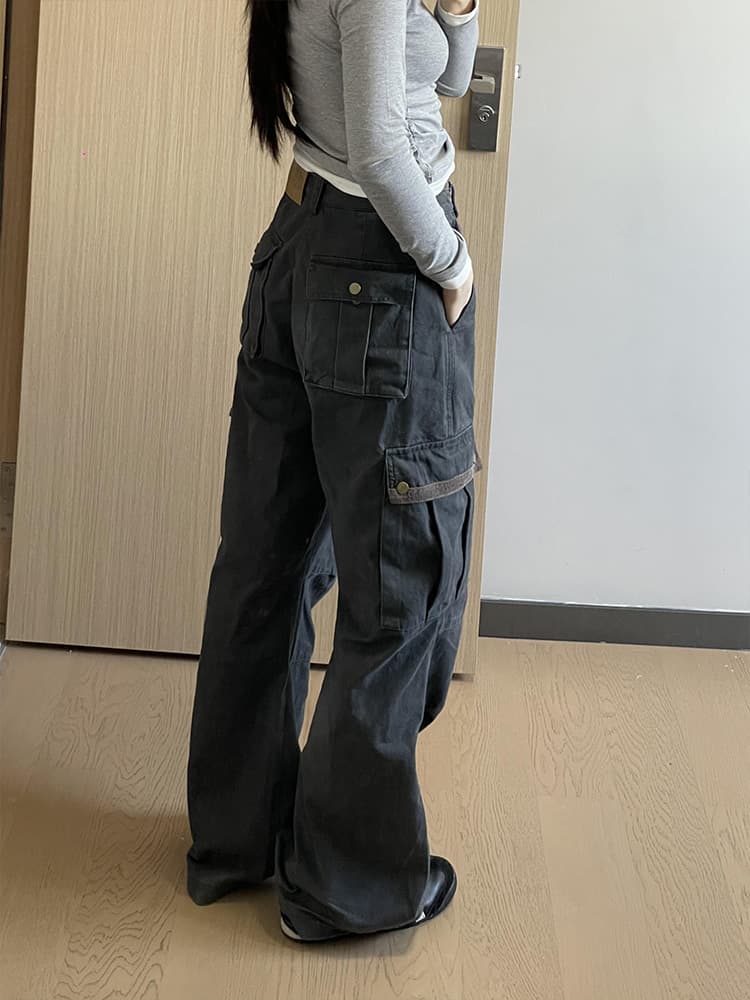 ゆったりシルエット ミリタリーワークパンツ
