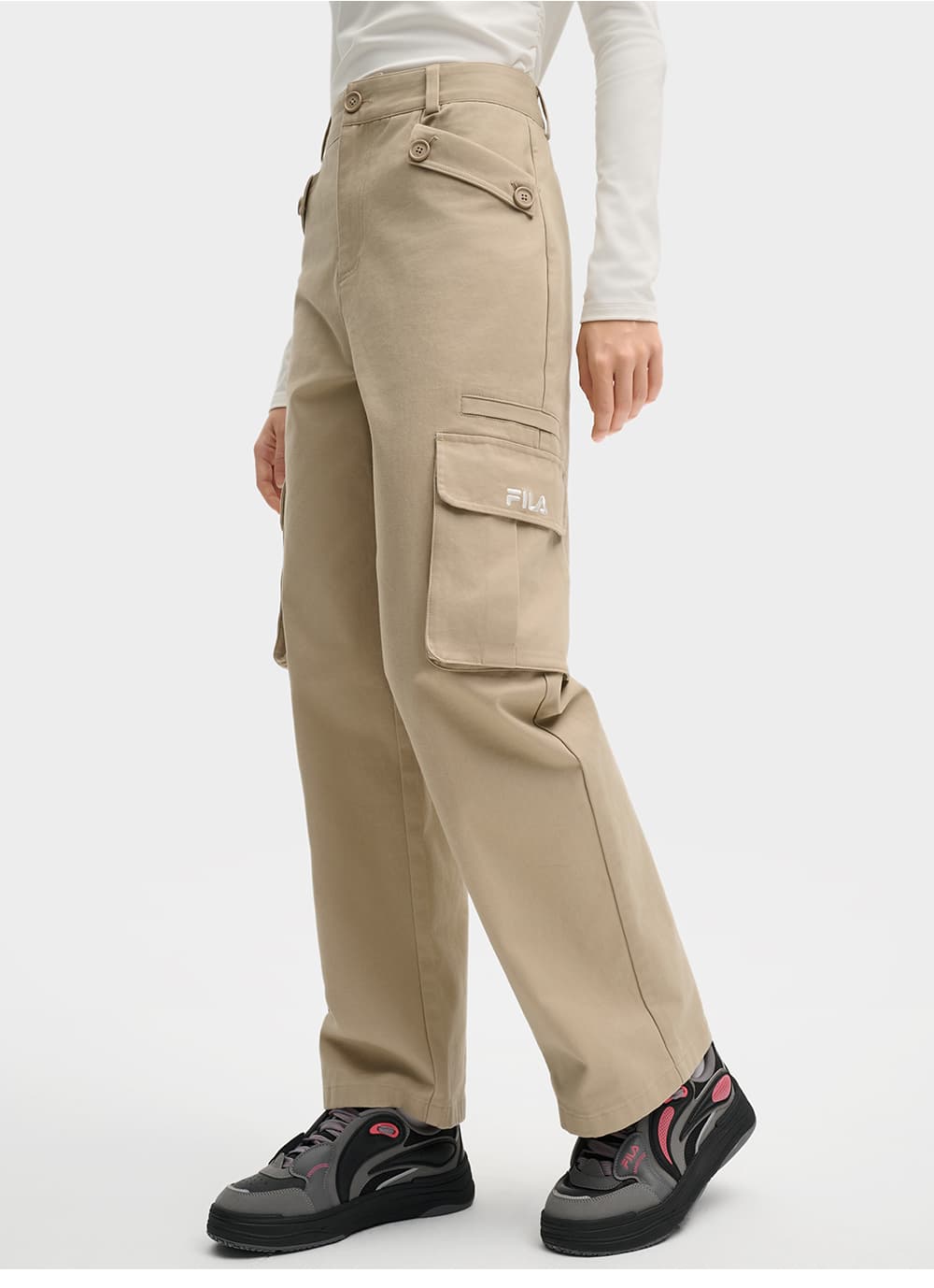 ゆったりシルエット カーゴワークパンツ