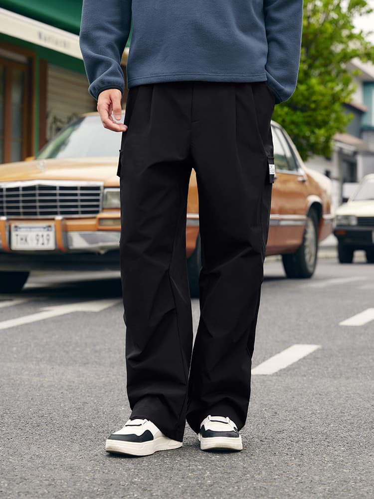 ワークパンツ ミリタリーポケットワイドパンツ