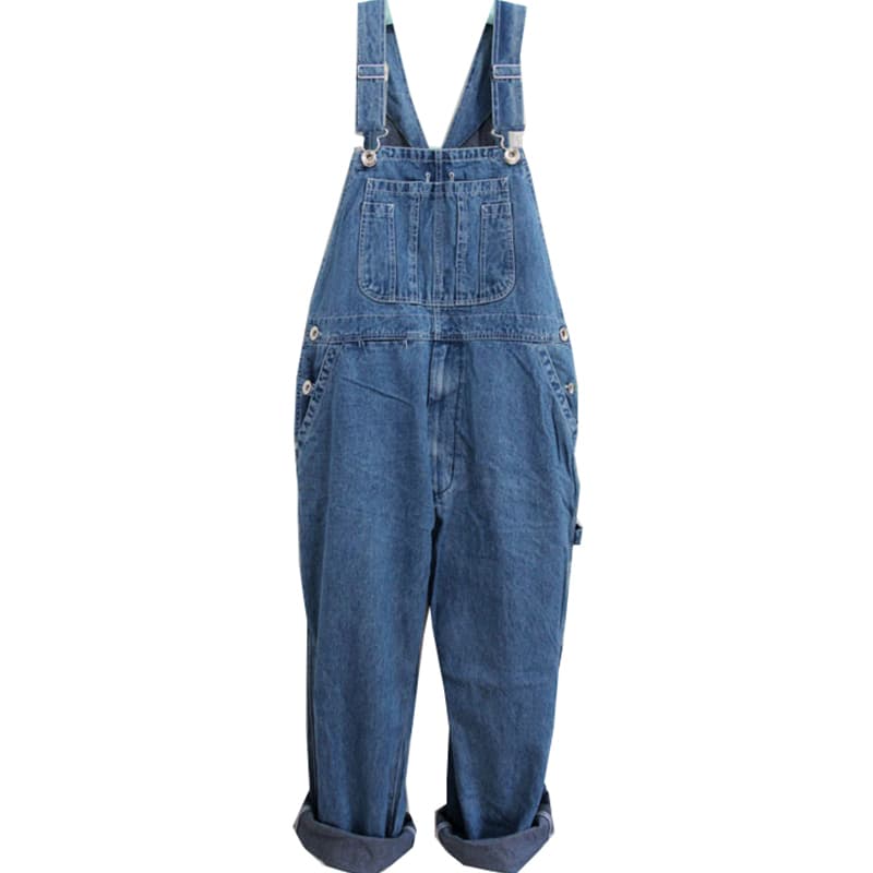 ワークパンツ ゆったりデニムサロペット