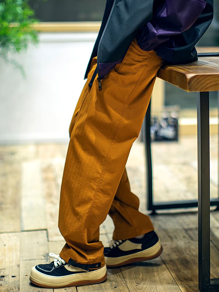 ワークパンツ リラックスワイドチノパン