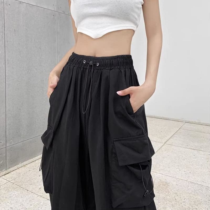 ワークパンツ ワークパンツ ゆったり機能的ポケットパンツ