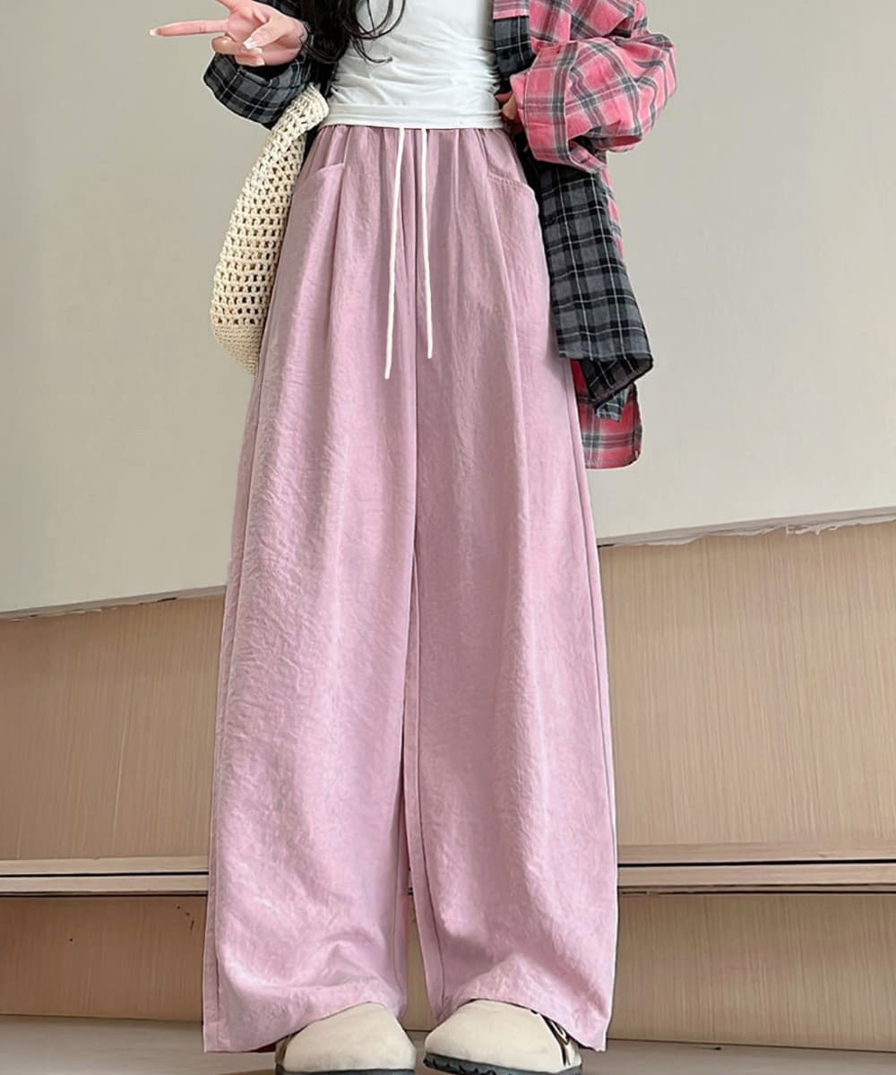 ワークパンツ ゆったり楽ちんチノパン ストレートワイド