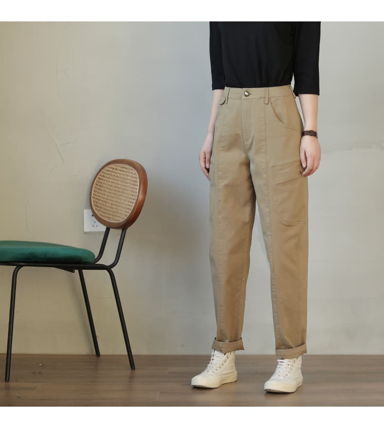ワークパンツ ワークパンツ 実用的な多機能ポケット付きワイドカーゴパンツ