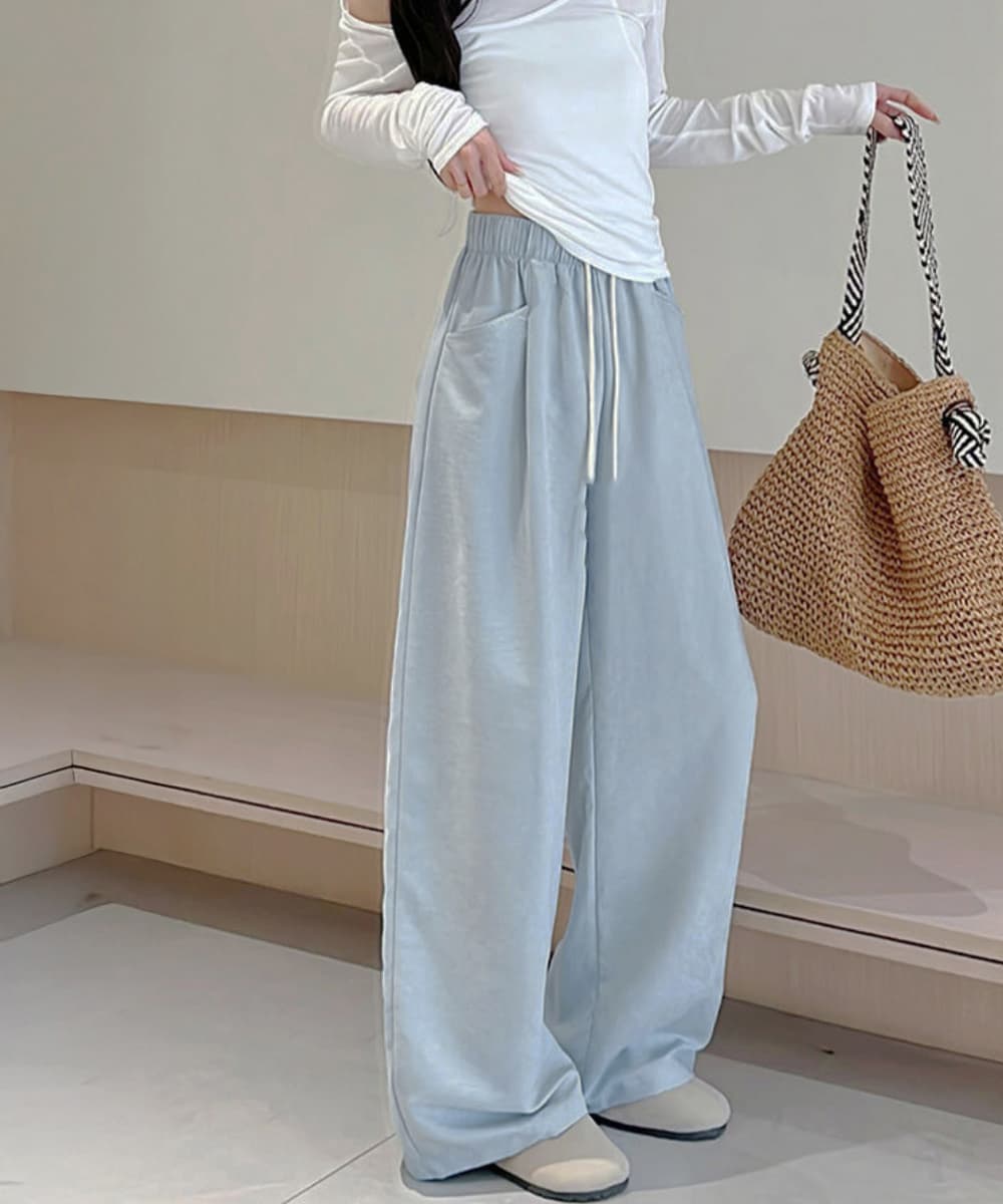 ワークパンツ ゆったり楽ちんチノパン ストレートワイド