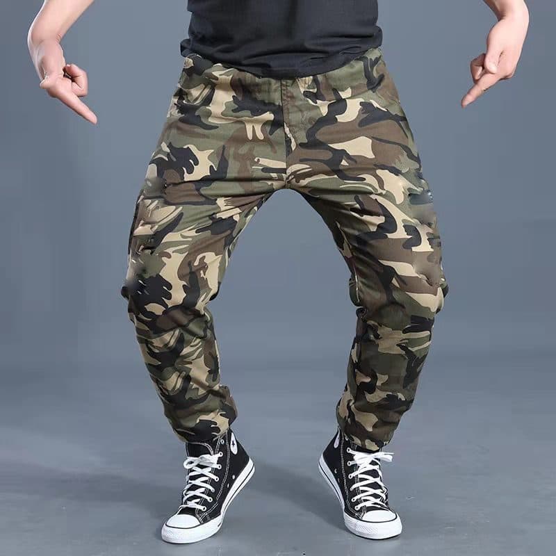 ミリタリーテイスト ジョガー ワークパンツ