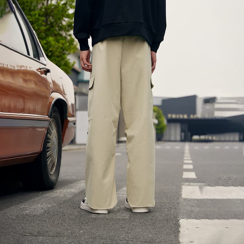 ワークパンツ ミリタリーポケットワイドパンツ