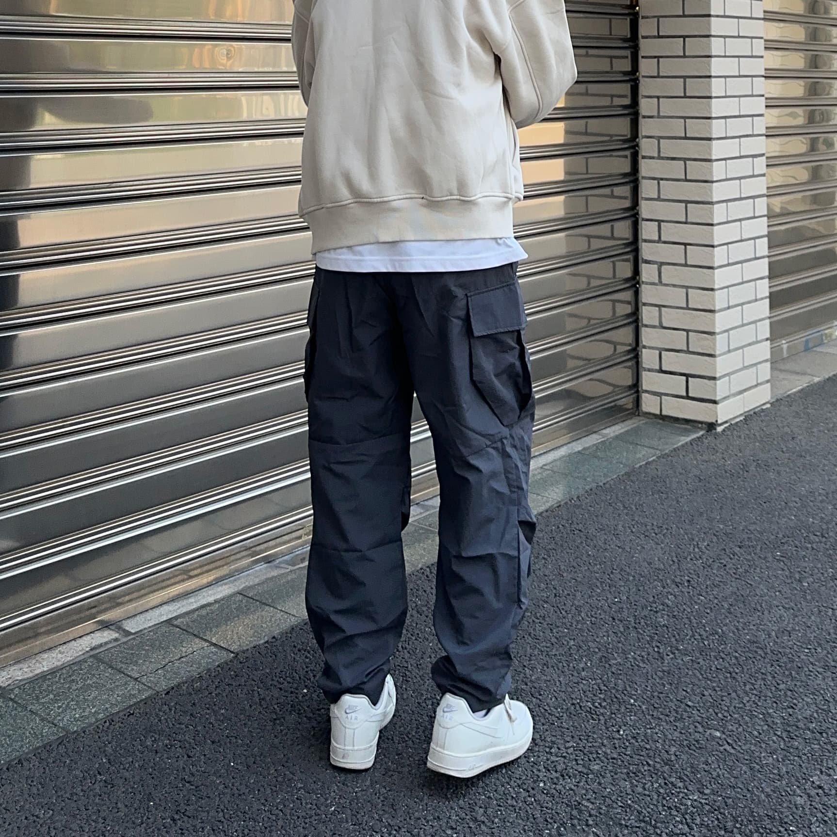 ワークパンツ ミリタリーデザイン ワイドカーゴパンツ