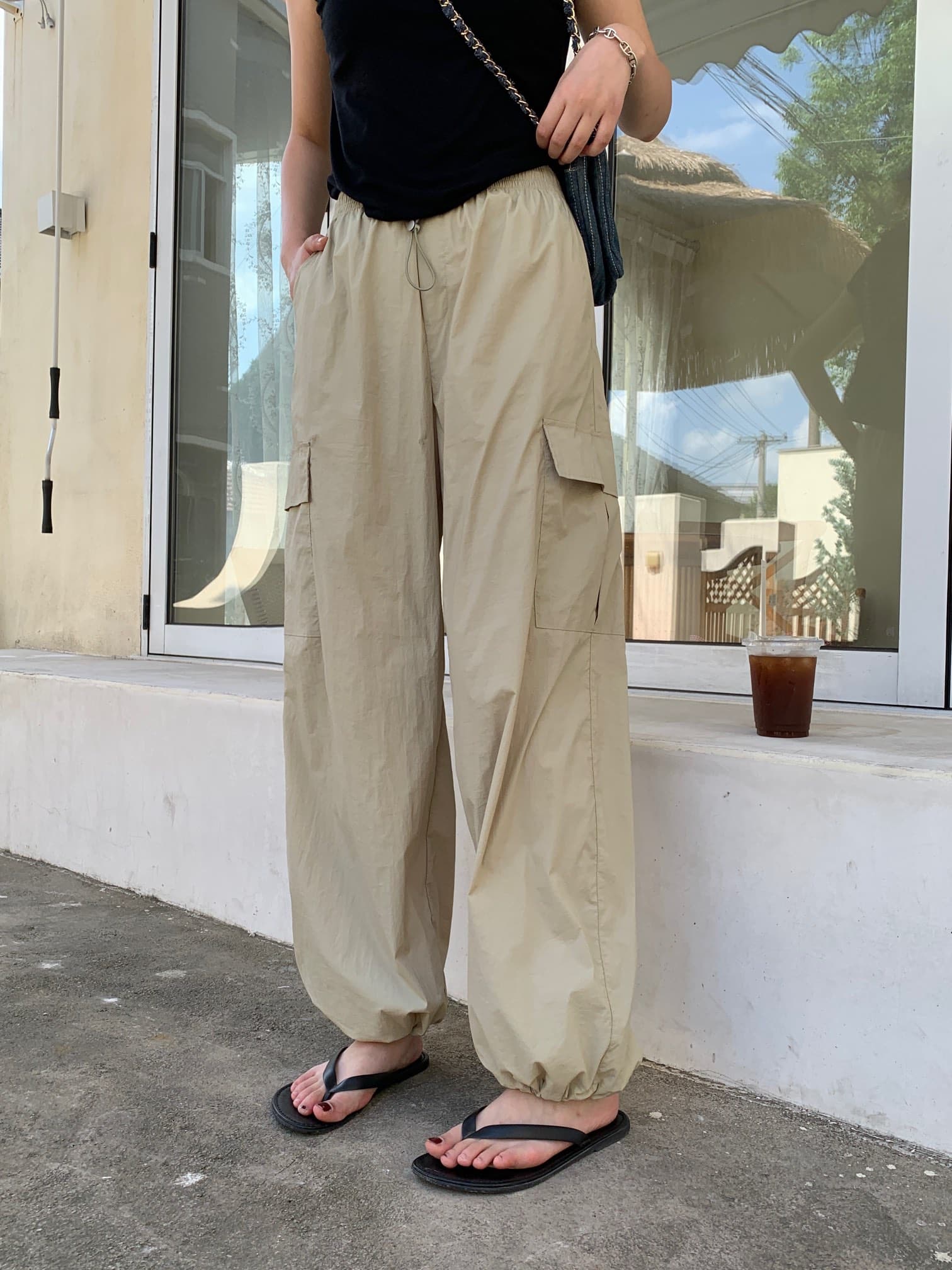 ゆったりストリートワークパンツ