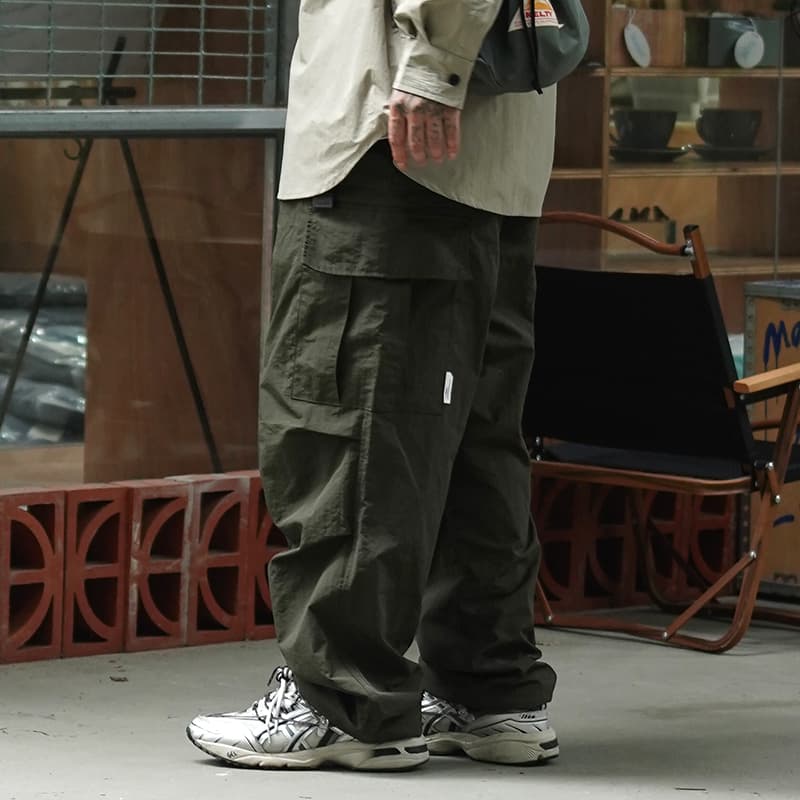 ワークパンツ ゆったりシルエットミリタリーカーゴパンツ