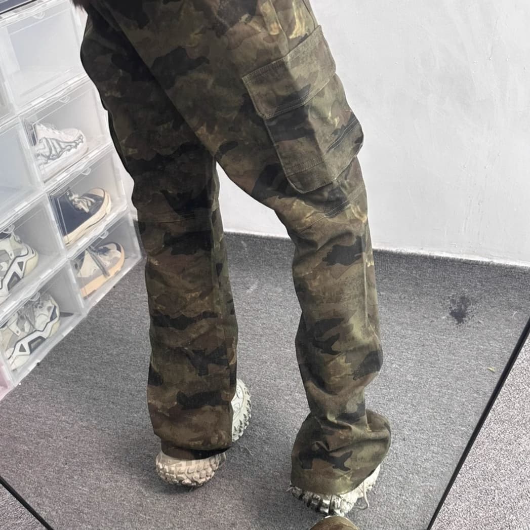 ワークパンツ レトロカーゴフレアパンツ