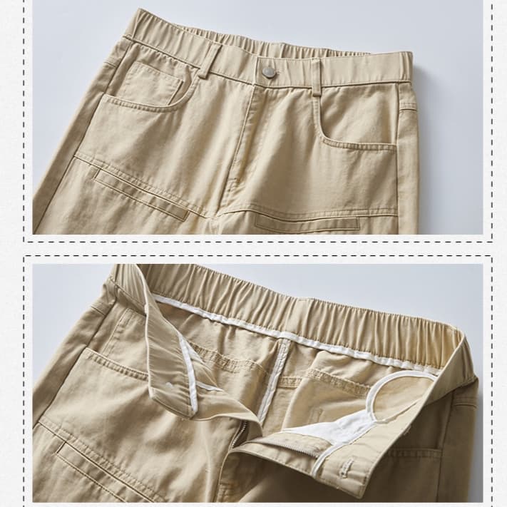ワークパンツ ゆったりワイドシルエット作業着風パンツ