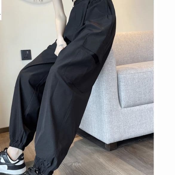 ワークパンツ ワークパンツ リラックスシルエット ゆったりカーゴパンツ 裾絞り