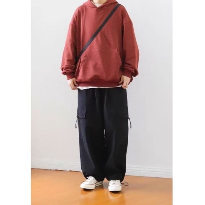 ワークパンツ ワークパンツ ゆったりシルエット実用ポケットパンツ
