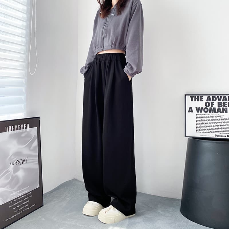 ワークパンツ ゆったりドレープワイドパンツ