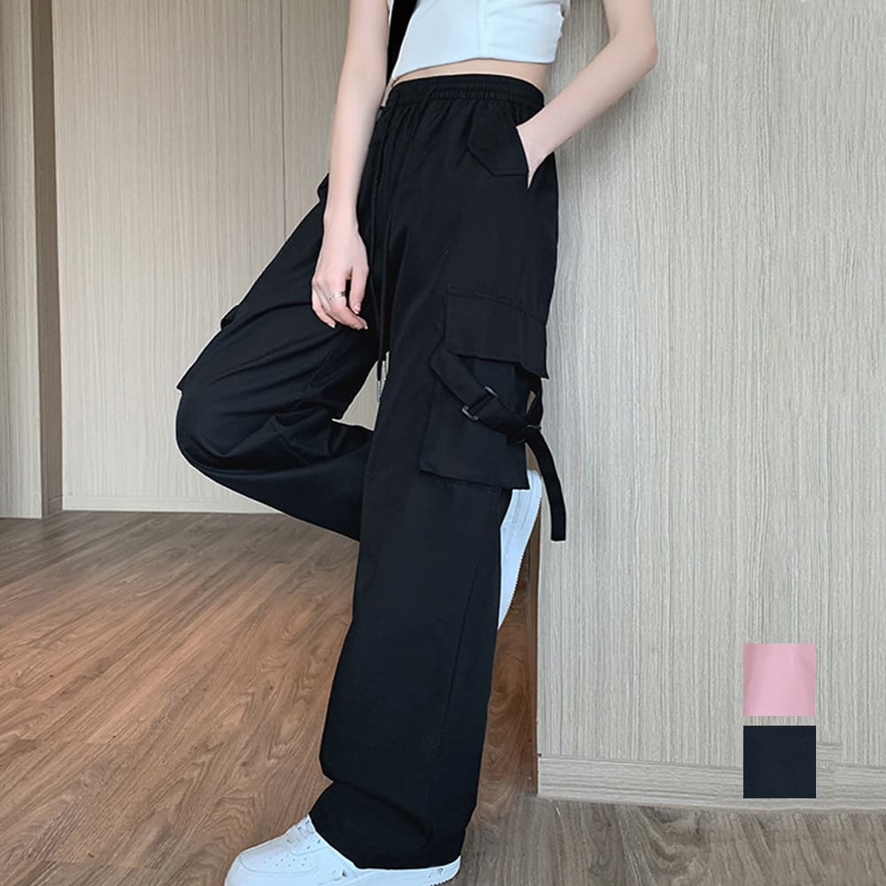ワークパンツ レディース ゆったりカーゴパンツ ワイドシルエット