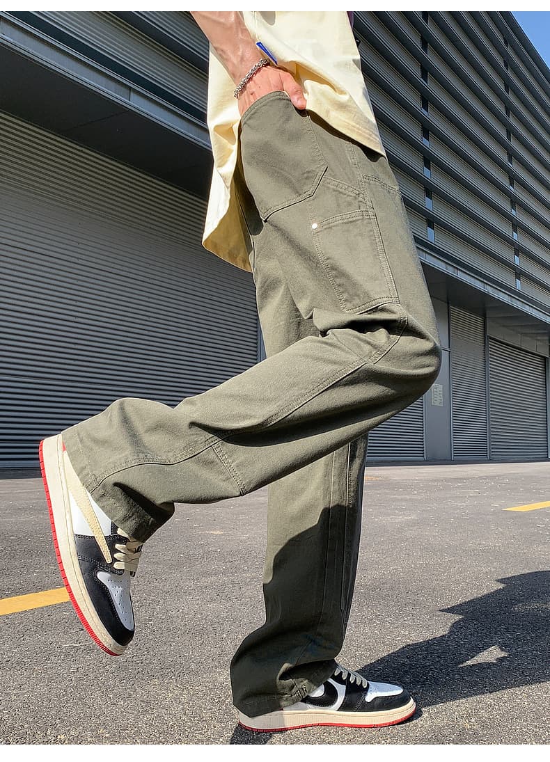 シンプル デニム ワークパンツ
