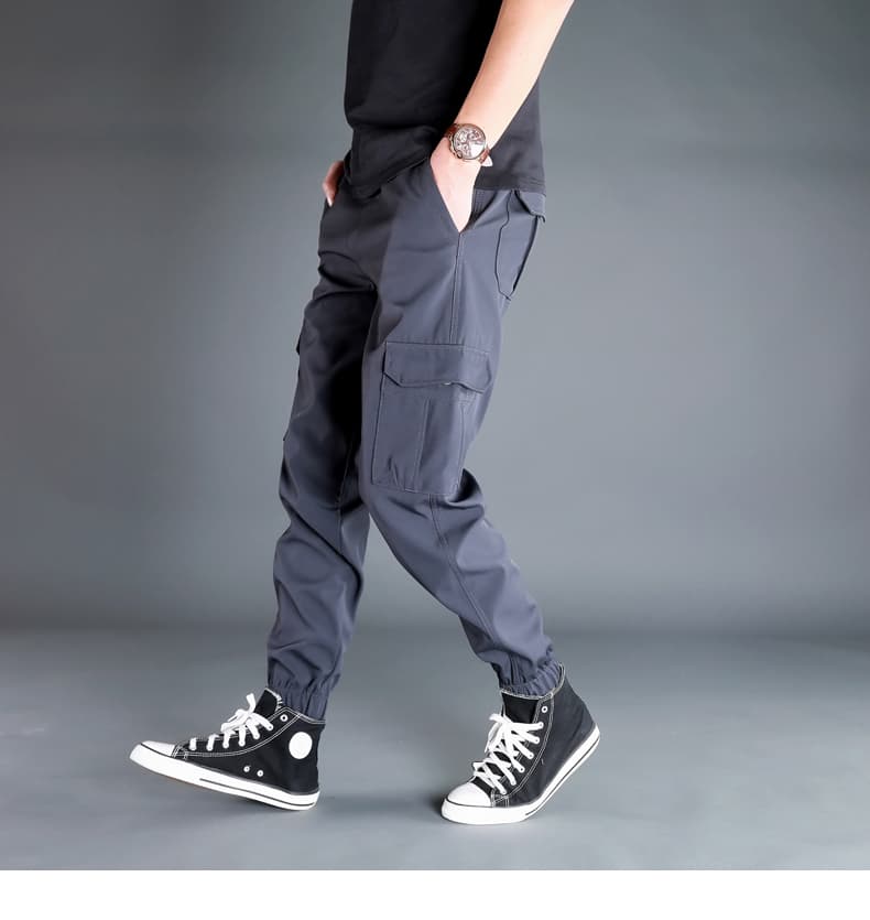 ワークパンツ ミリタリーテイスト カーゴジョガーパンツ