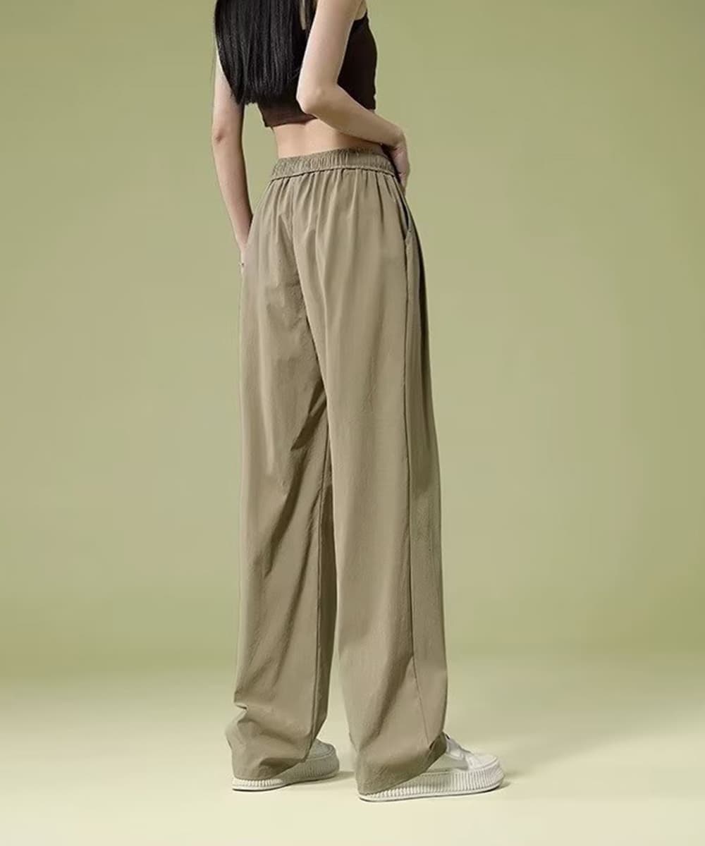 ワークパンツ レディース ハイウエスト 美脚チノパン ワイドシルエット