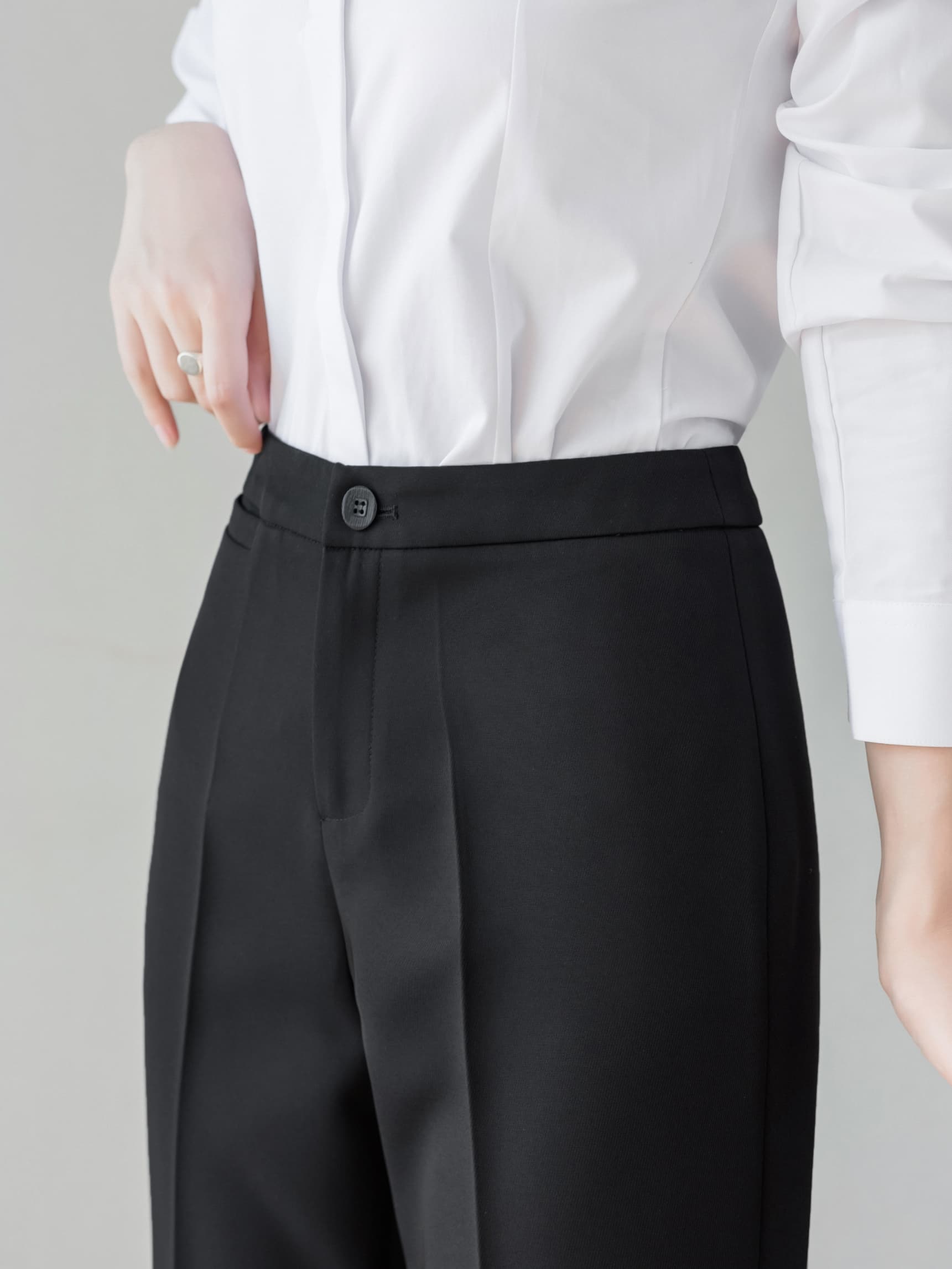 ワークパンツ すっきり美脚シルエット オフィスパンツ
