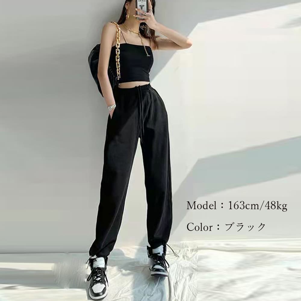 ワークパンツ 韓国風 ゆったりチノパン レディース 新作