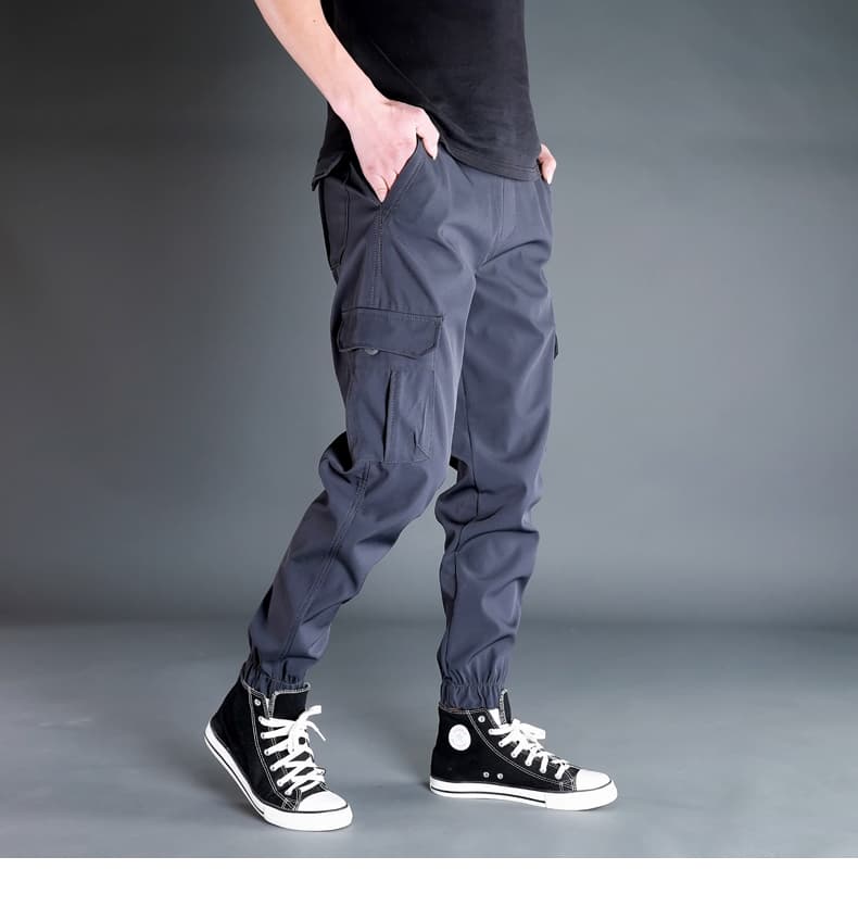 ワークパンツ ミリタリーテイスト カーゴジョガーパンツ