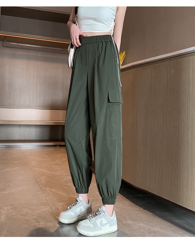 ワークパンツ ワークパンツ リラックスポケット裾絞りカーゴパンツ