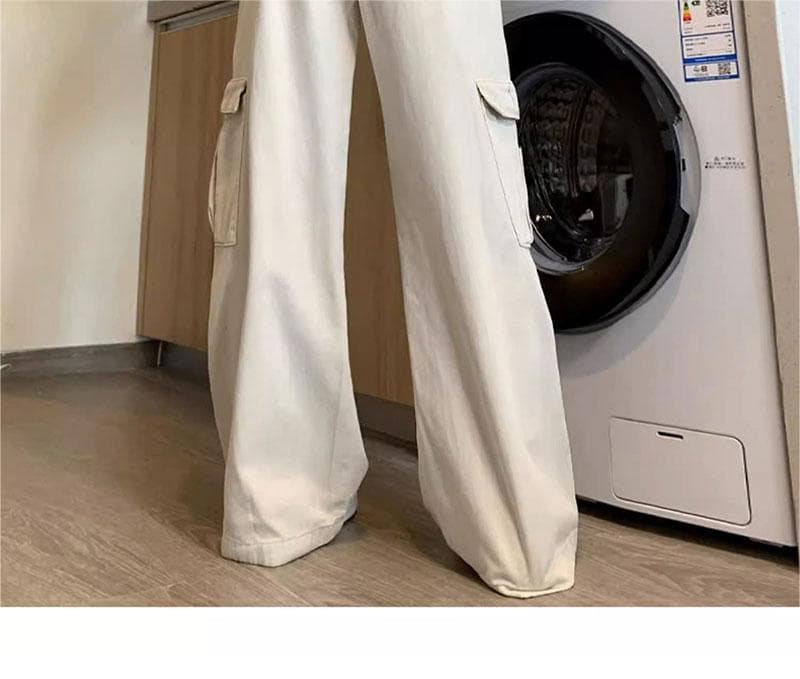 ワークパンツ ゆったりワイドシルエットカーゴパンツ