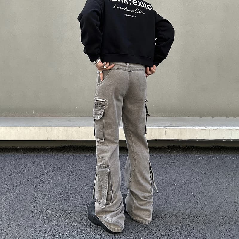 マルチポケット付きワイドワークパンツ