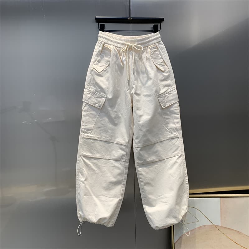 ゆったりシルエット ポケット付き ワークパンツ