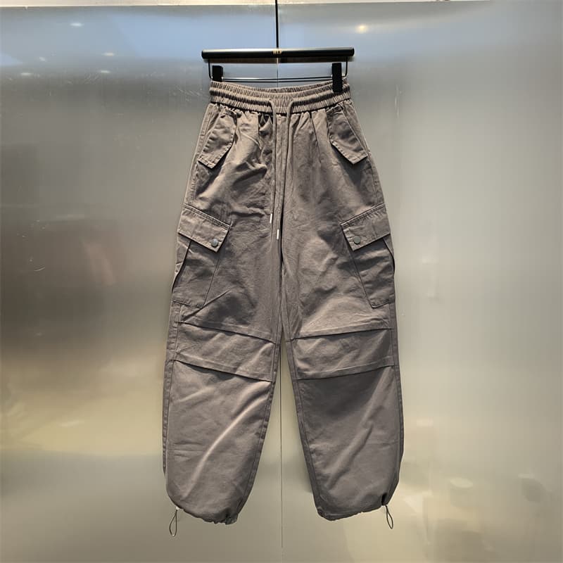 ゆったりシルエット ポケット付き ワークパンツ
