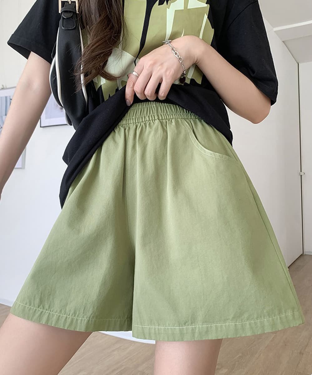ワークパンツ レディース ワイドチノパン 美脚ショート丈