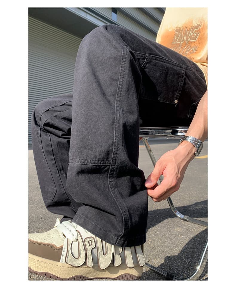 シンプル デニム ワークパンツ