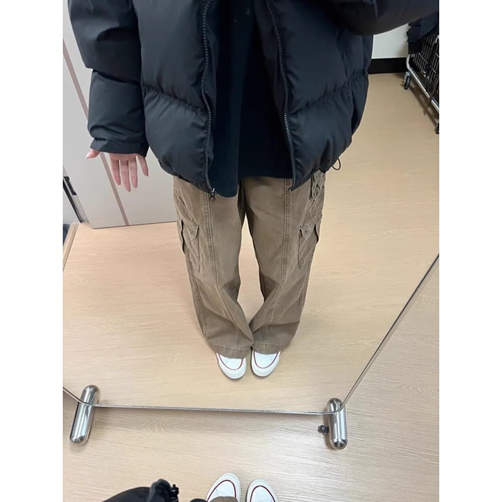 ワークパンツ ゆったりシルエット ワイドカーゴパンツ