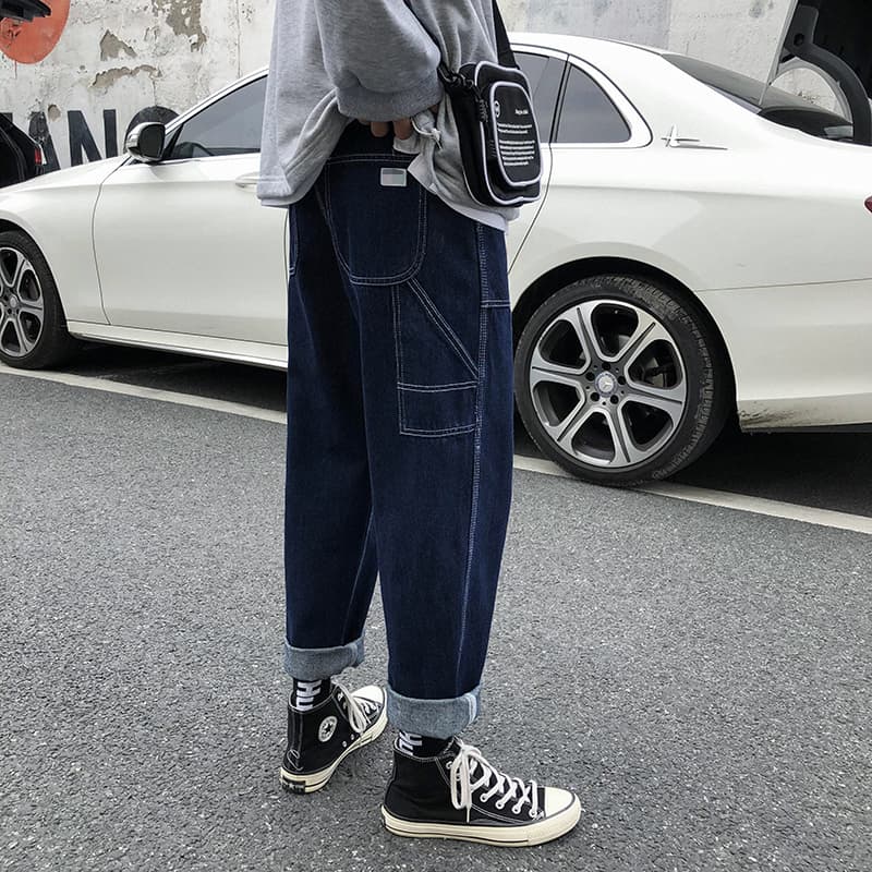 ワークパンツ ゆったりデザインワークデニム