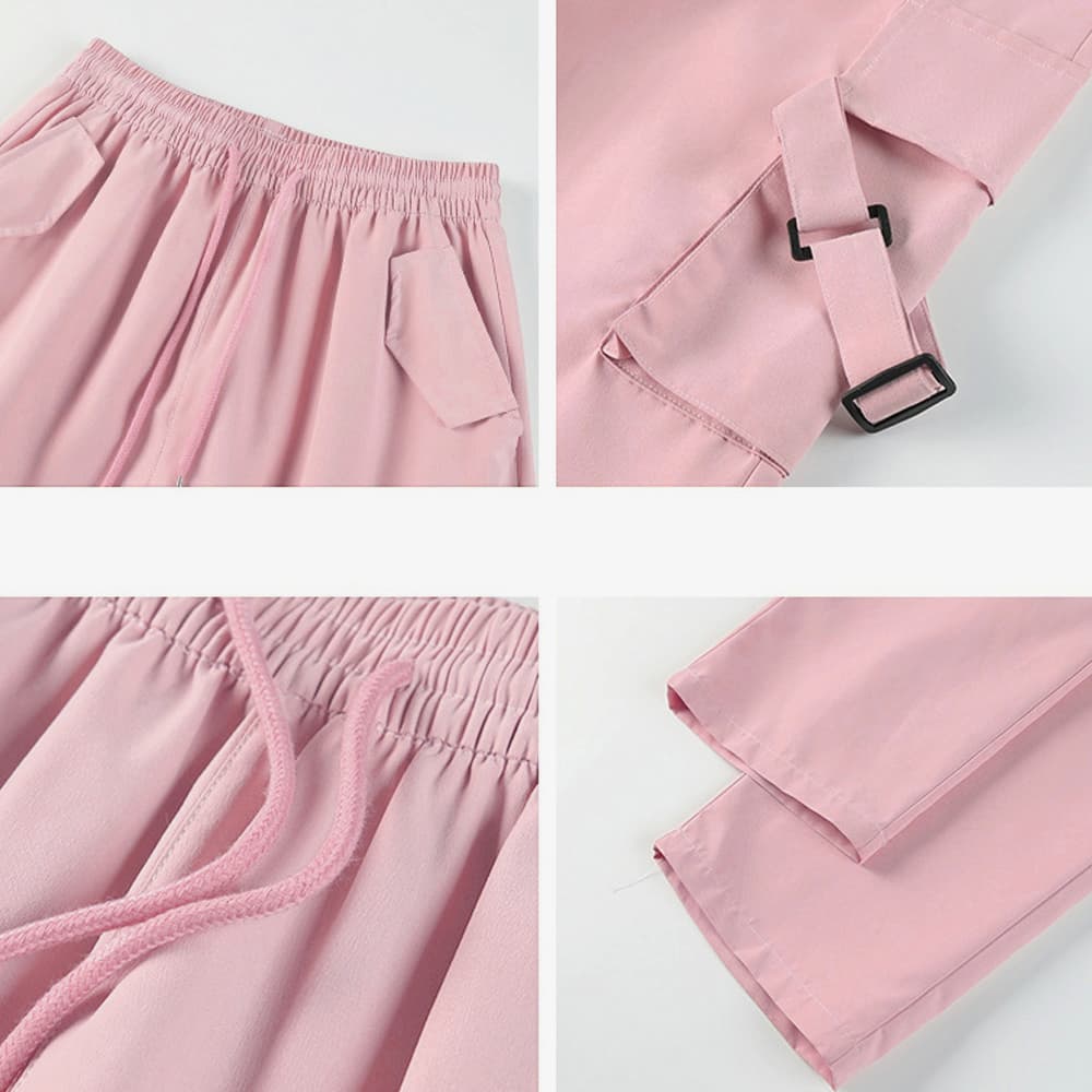 ワークパンツ レディース ゆったりカーゴパンツ ワイドシルエット