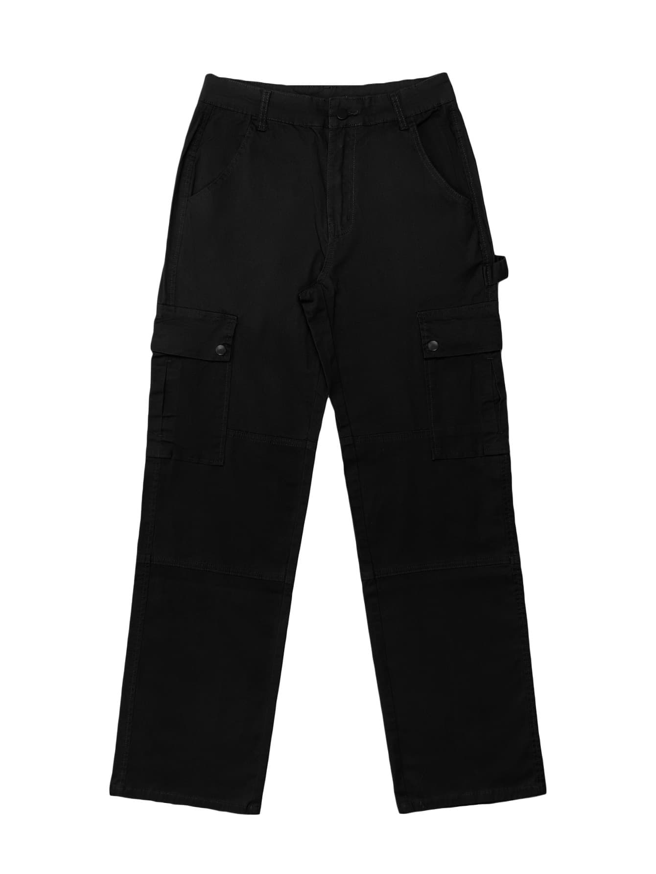 ワークパンツ ワークパンツ 実用的ポケット付き直線シルエットパンツ