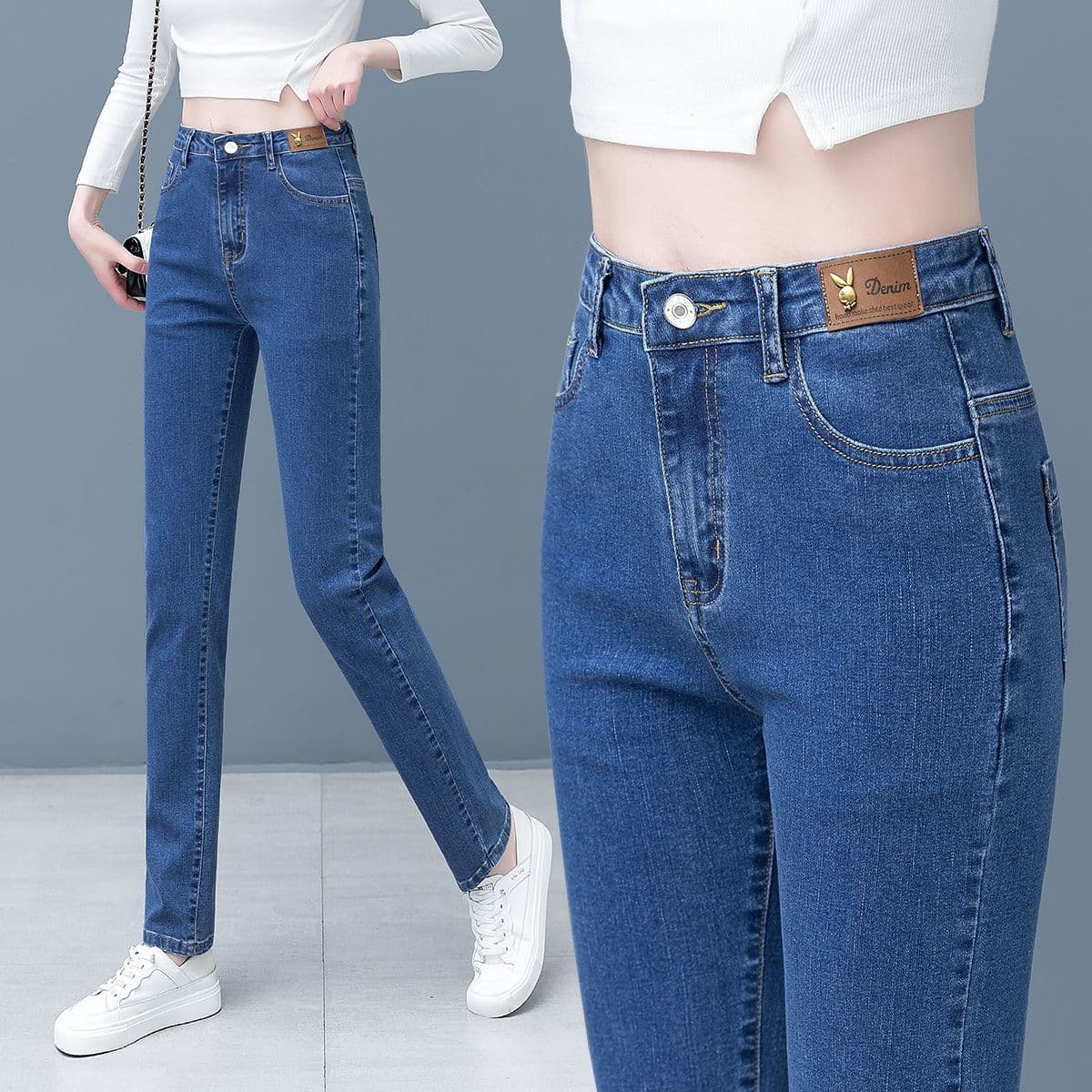 ワークパンツ すっきりシルエット美脚デニム 秋冬