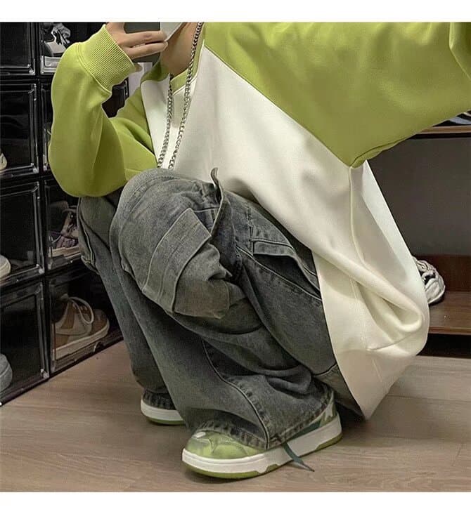 ワークパンツ ストレートシルエット ワイドデニム